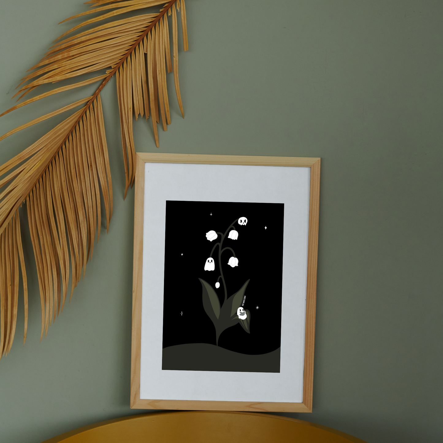 Botanical Ghost Print | Book Lover Gift | Spooky Cute Gifts | Botanical Print