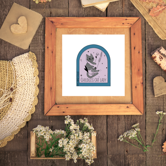 Childless Cat Lady Art Print