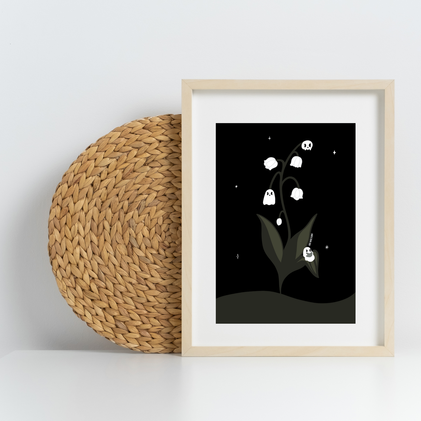 Botanical Ghost Print | Book Lover Gift | Spooky Cute Gifts | Botanical Print