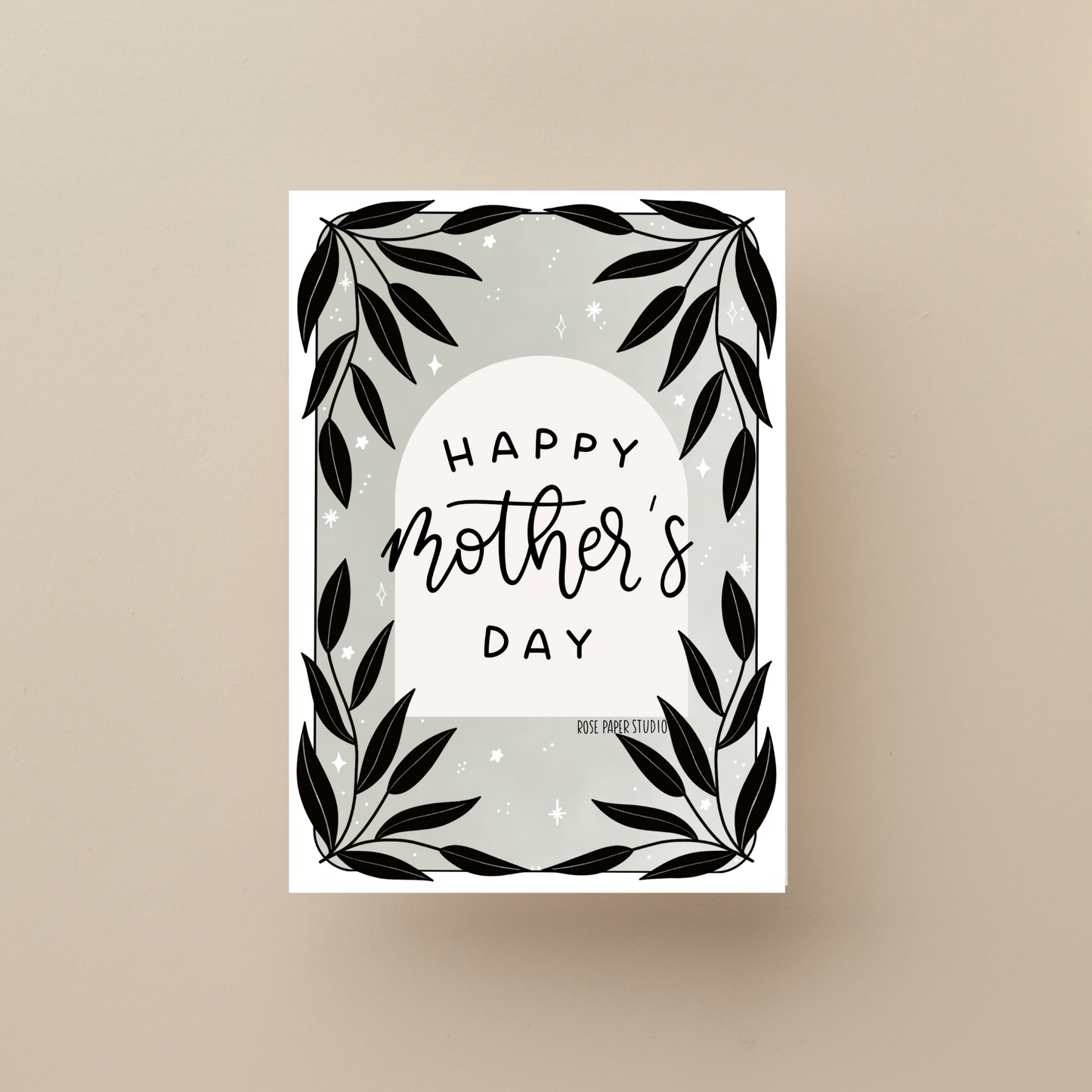 Happy Mother's Day Card | Botanical Sage Card | Gifts for Mom | Mother's Day Gift Ideas | Hand Drawn Modern Calligraphy Card