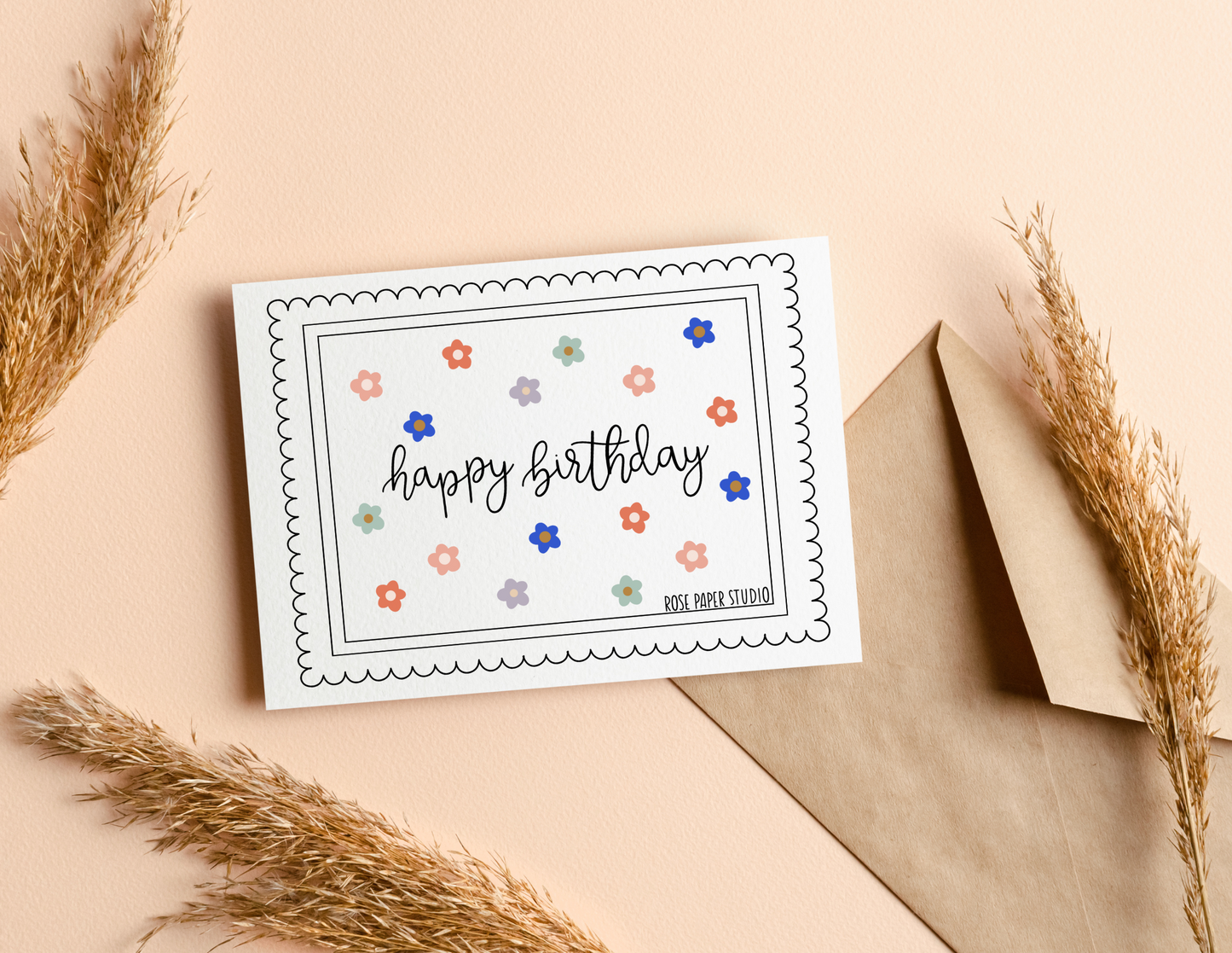 PNW Mountainscape Stamp | Botanical Art Print