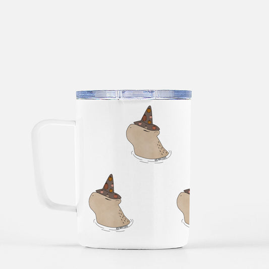 Agnes the Fall Capybara | Travel Mug with Lid | 10 oz