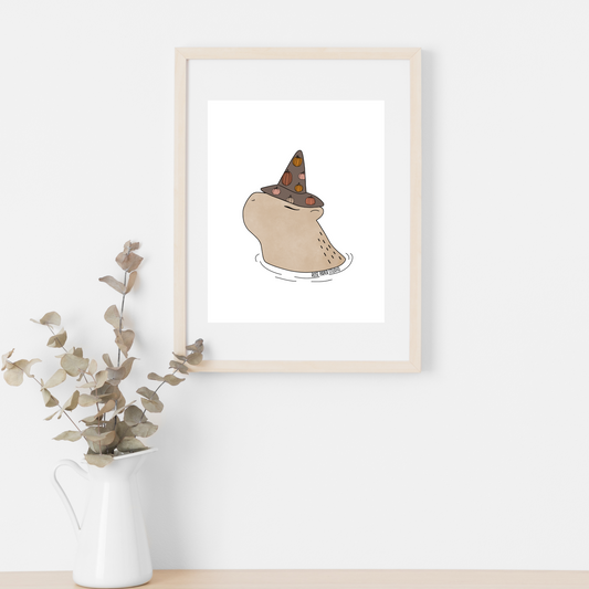 Agnes the Capybara | Autumn Wall Decor | Witchy Vibes Art Print