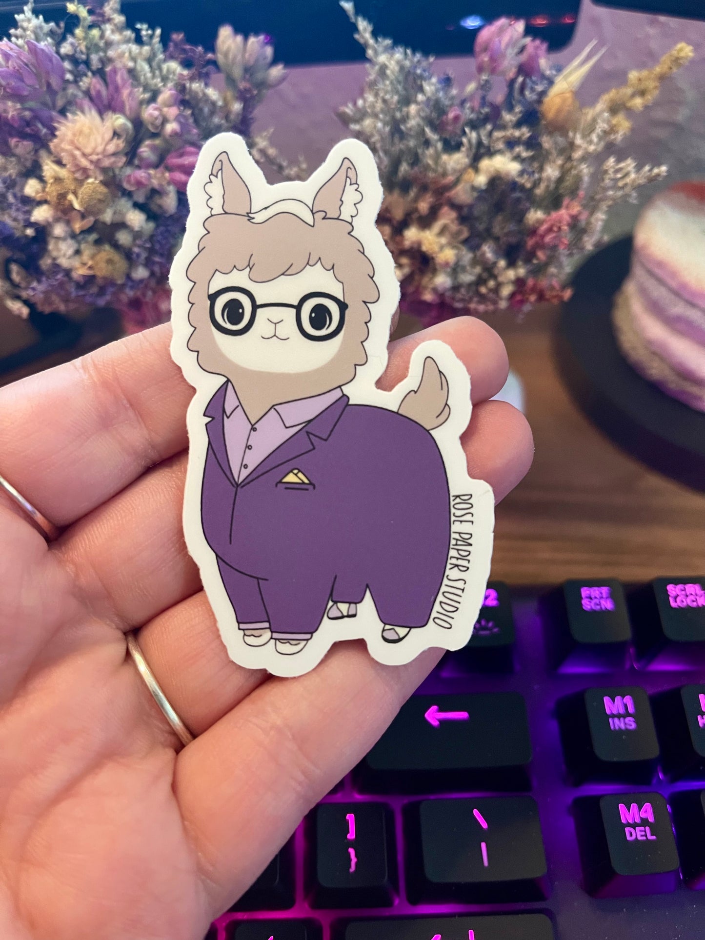 Felix the Alpaca | Weatherproof Die Cut Sticker