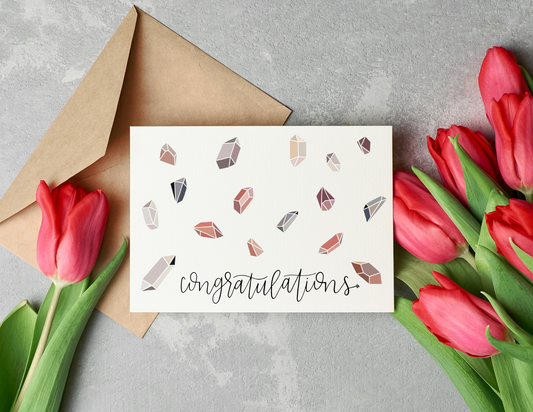 Congratulations | Blank Calligraphy Greeting Card