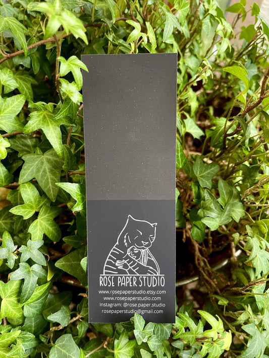 Botanical Ghost Bookmark | Book Lover Gift | Spooky Cute Gifts | Botanical Bookmark | Spooky Book Accessories