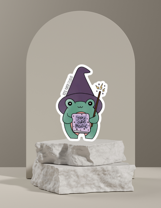 Franklin the Frog | You Are Magic | Weatherproof Die Cut Sticker | Water Bottle Sticker | Laptop Decal