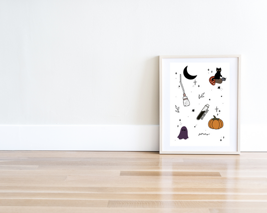 Witchy Art Print | Halloween | Fall | Autumn