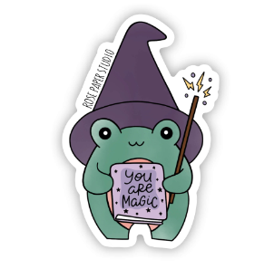 Franklin the Frog | You Are Magic | Weatherproof Die Cut Sticker | Water Bottle Sticker | Laptop Decal