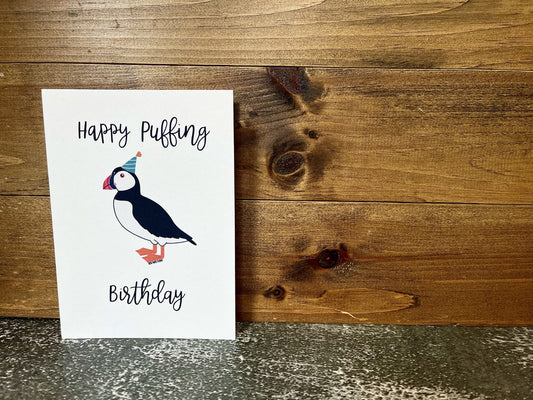Happy Puffing Birthday | Blank Calligraphy Greeting Card