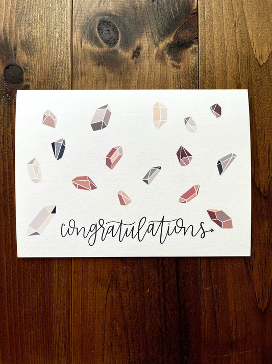 Congratulations | Blank Calligraphy Greeting Card