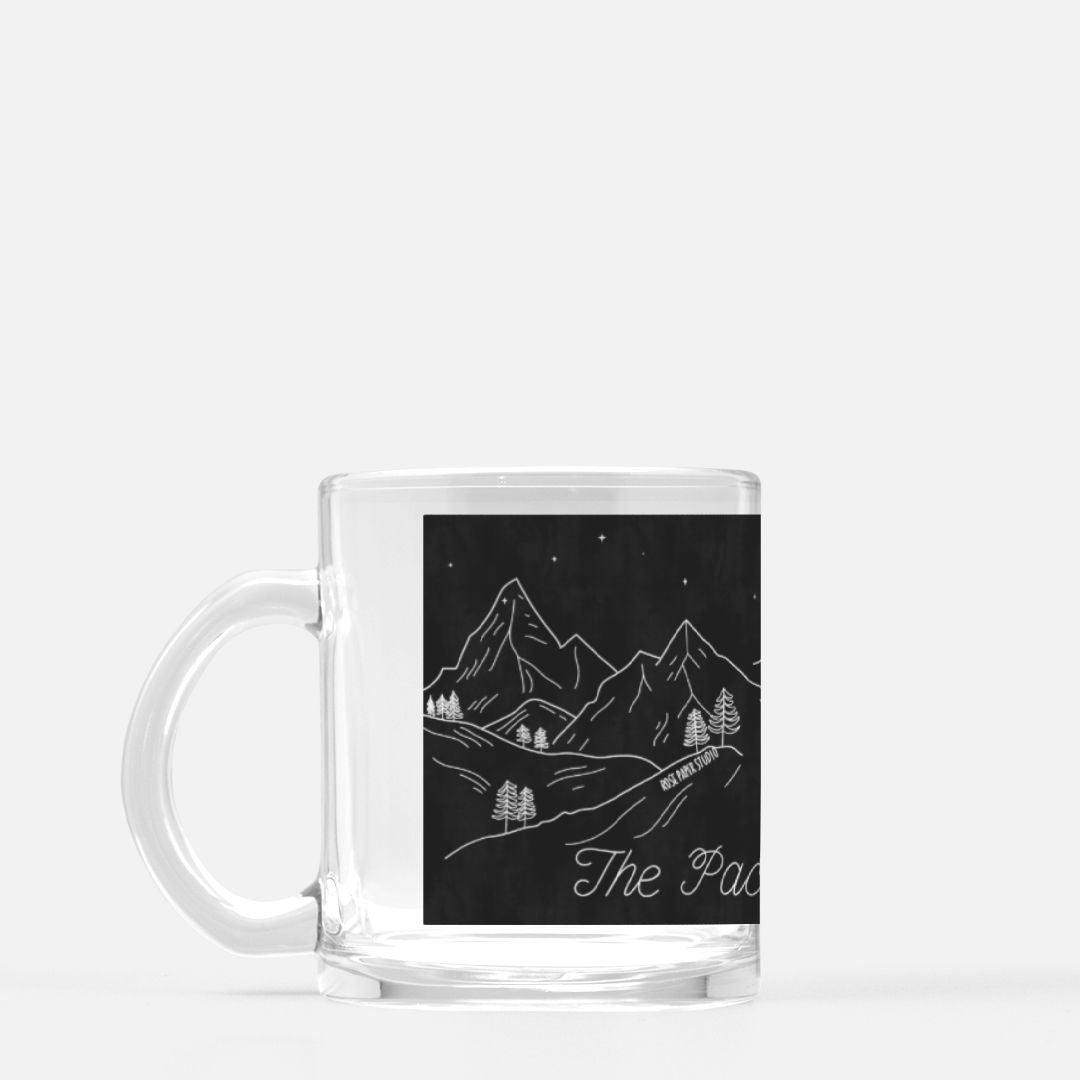 Pacific Northwest | Wraparound Print | Glass Coffee Mug | 10oz