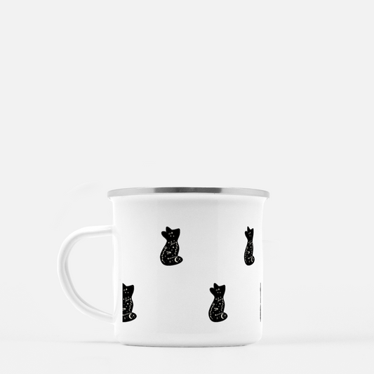 Moon Fox | Enamel Camp Mug | 10oz