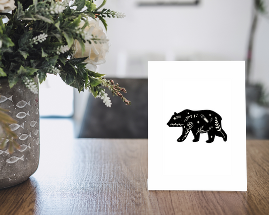Moon Bear | Botanical Art Print