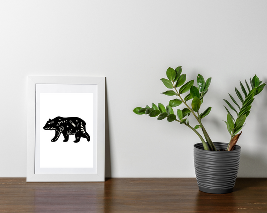 Moon Bear | Botanical Art Print