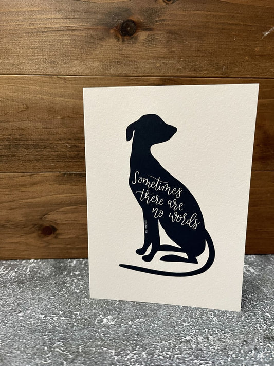 Sometimes There Are No Words | Animal Sympathy | Blank Calligraphy Greeting Card