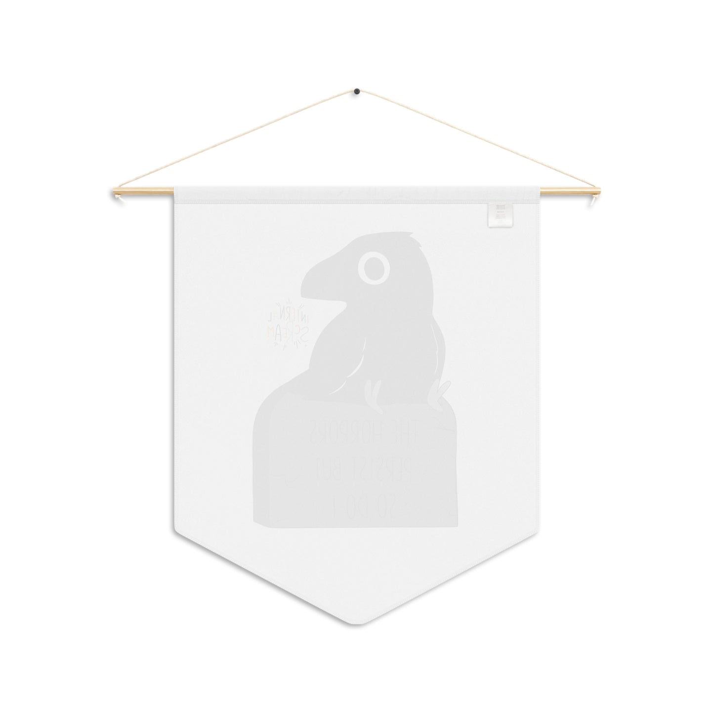 Edgar Allan Crow on Grave | Pennant Banner