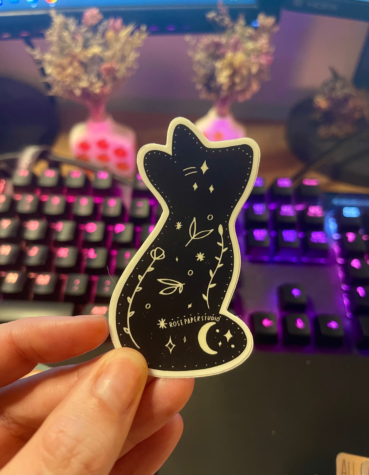 Moon Fox | Weatherproof Die Cut Sticker