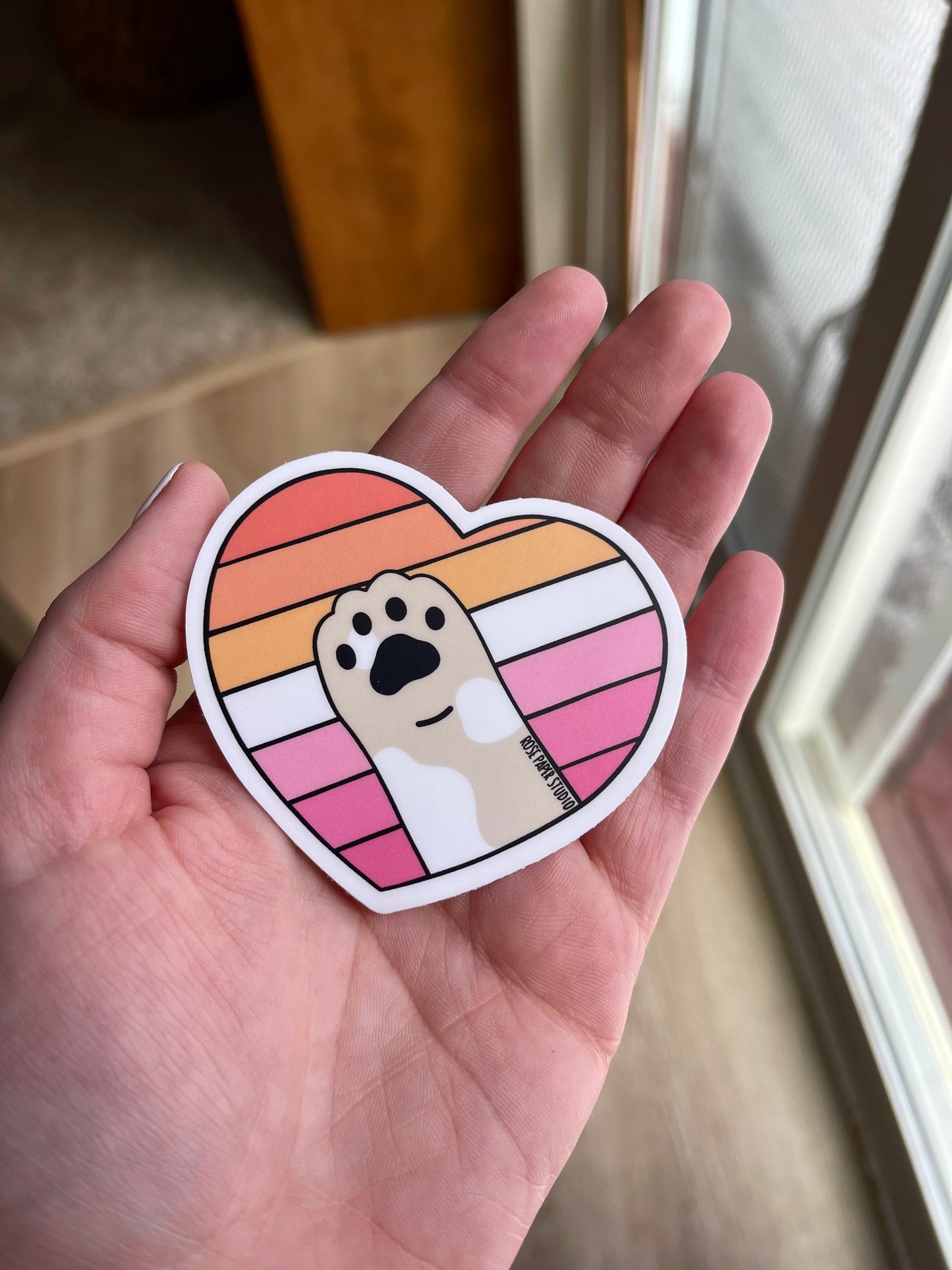 Paws-o-tively Prideful | Lesbian Pride Sticker