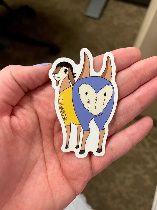 Two Butted Gene | Weatherproof Die Cut Sticker