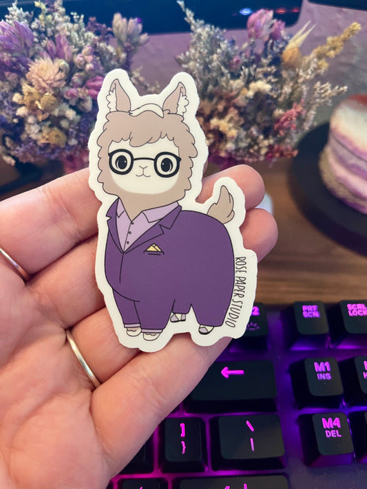 Felix the Alpaca | Weatherproof Die Cut Sticker