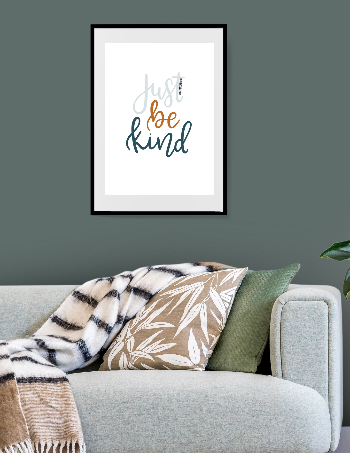 Just Be Kind | Modern Calligraphy Quote Art Print