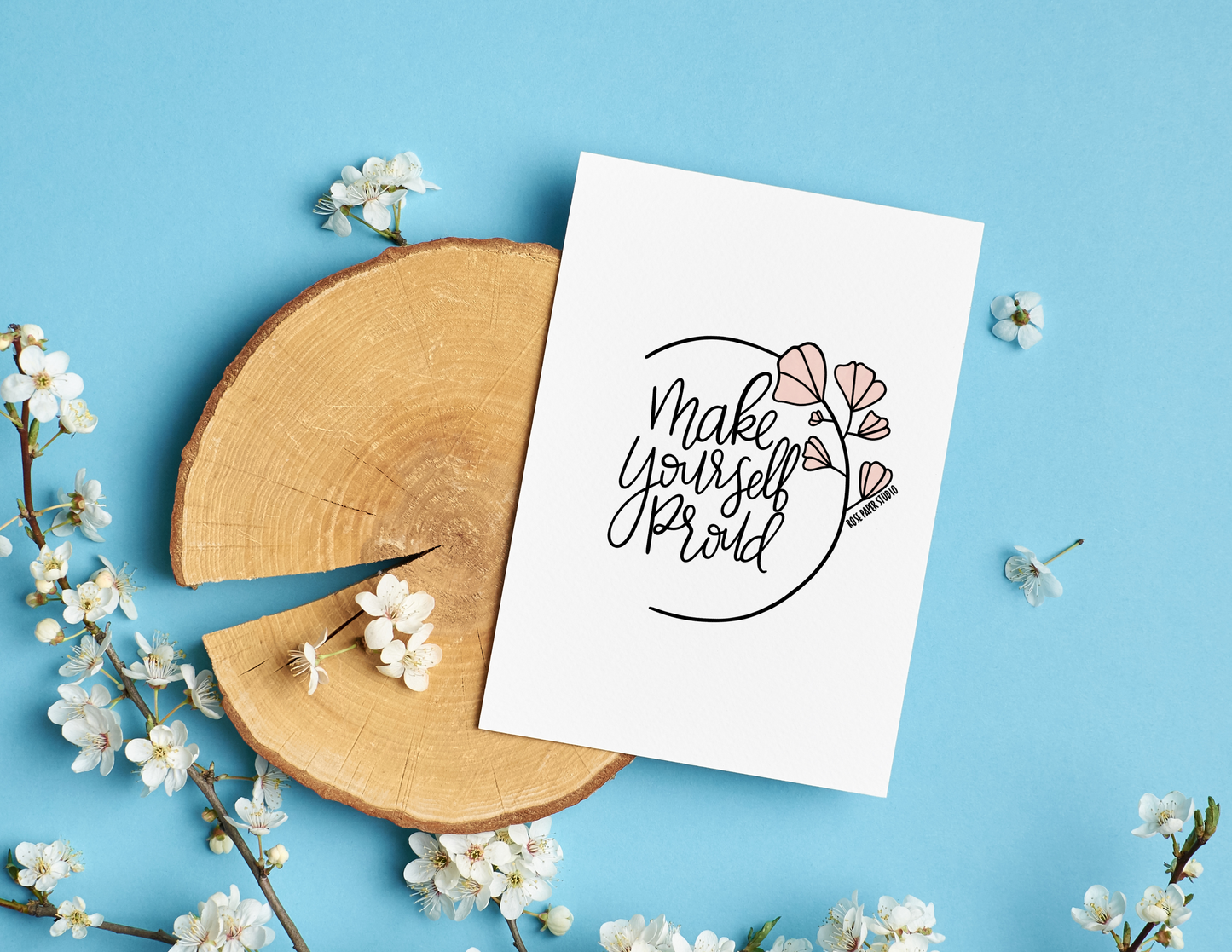 Make Yourself Proud | Blank Calligraphy Greeting Card