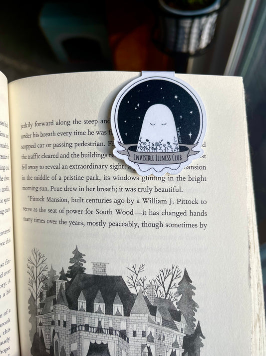 Invisible Illness Club | Botanical Ghost | Magnetic Bookmark