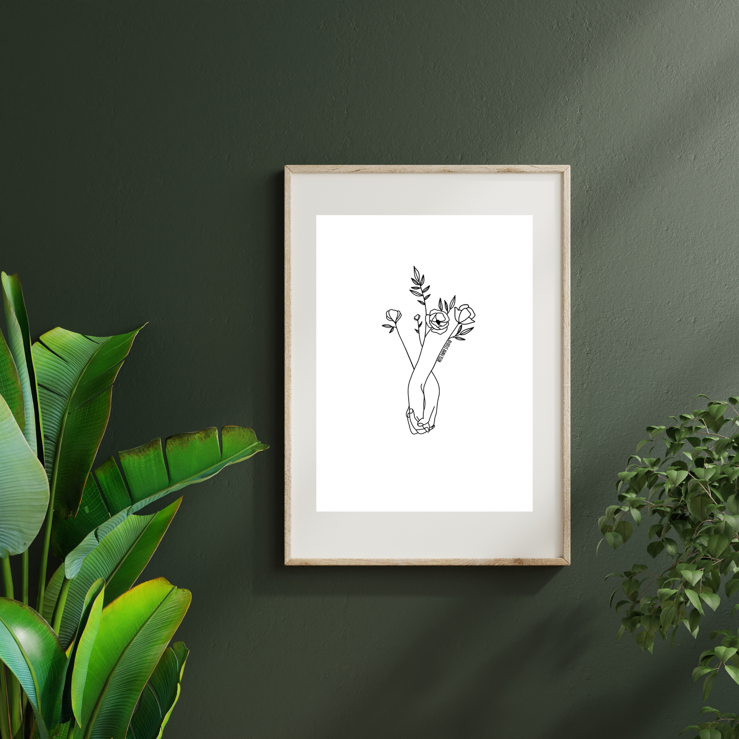 Minimalist Clasped Hands | Modern Art Print