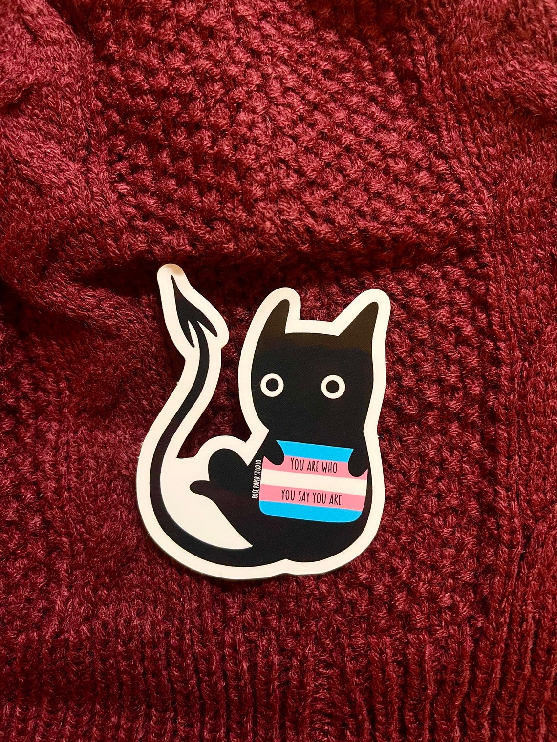 Bartholomeow The Trans Pride Dragon, Cat, Pokemon, Tortoro Hybrid | Weatherproof Die Cut Sticker