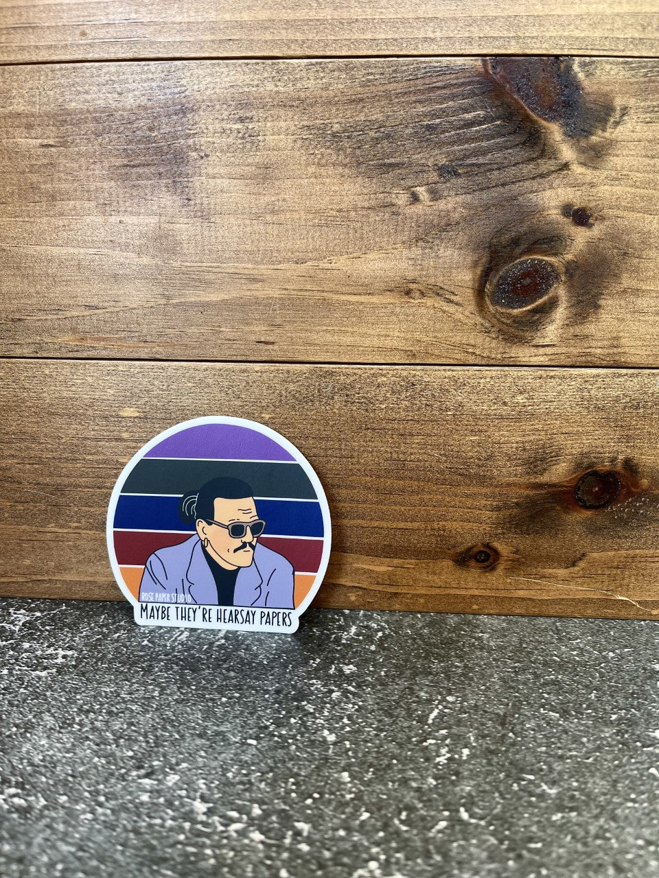 Maybe They're Hearsay Papers | Johnny Depp | Weatherproof Die Cut Sticker