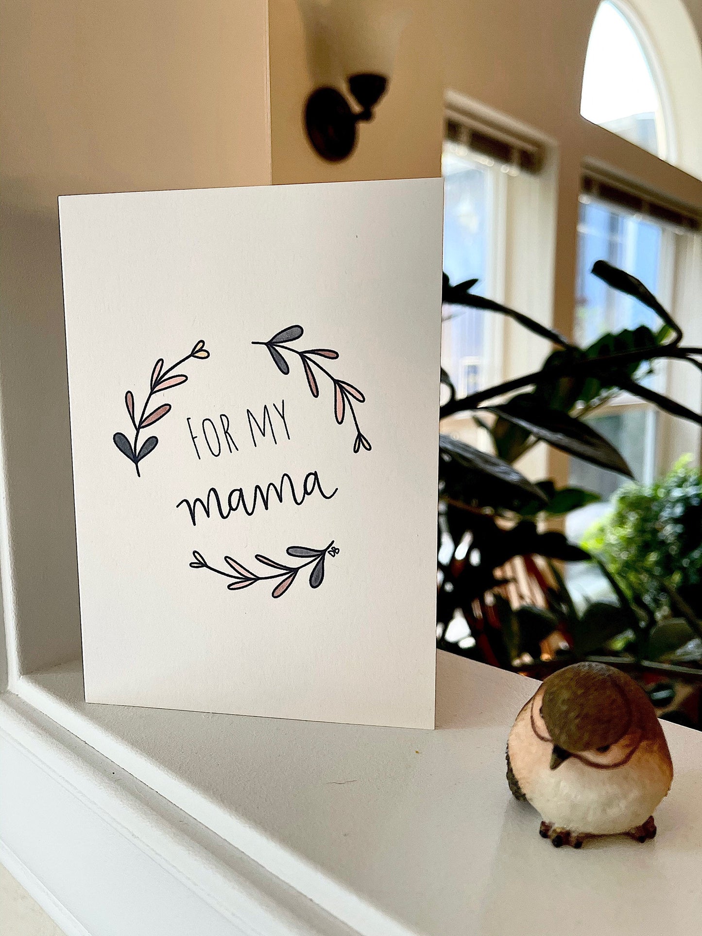 For My Mama Mother's Day | Blank Calligraphy Greeting Card