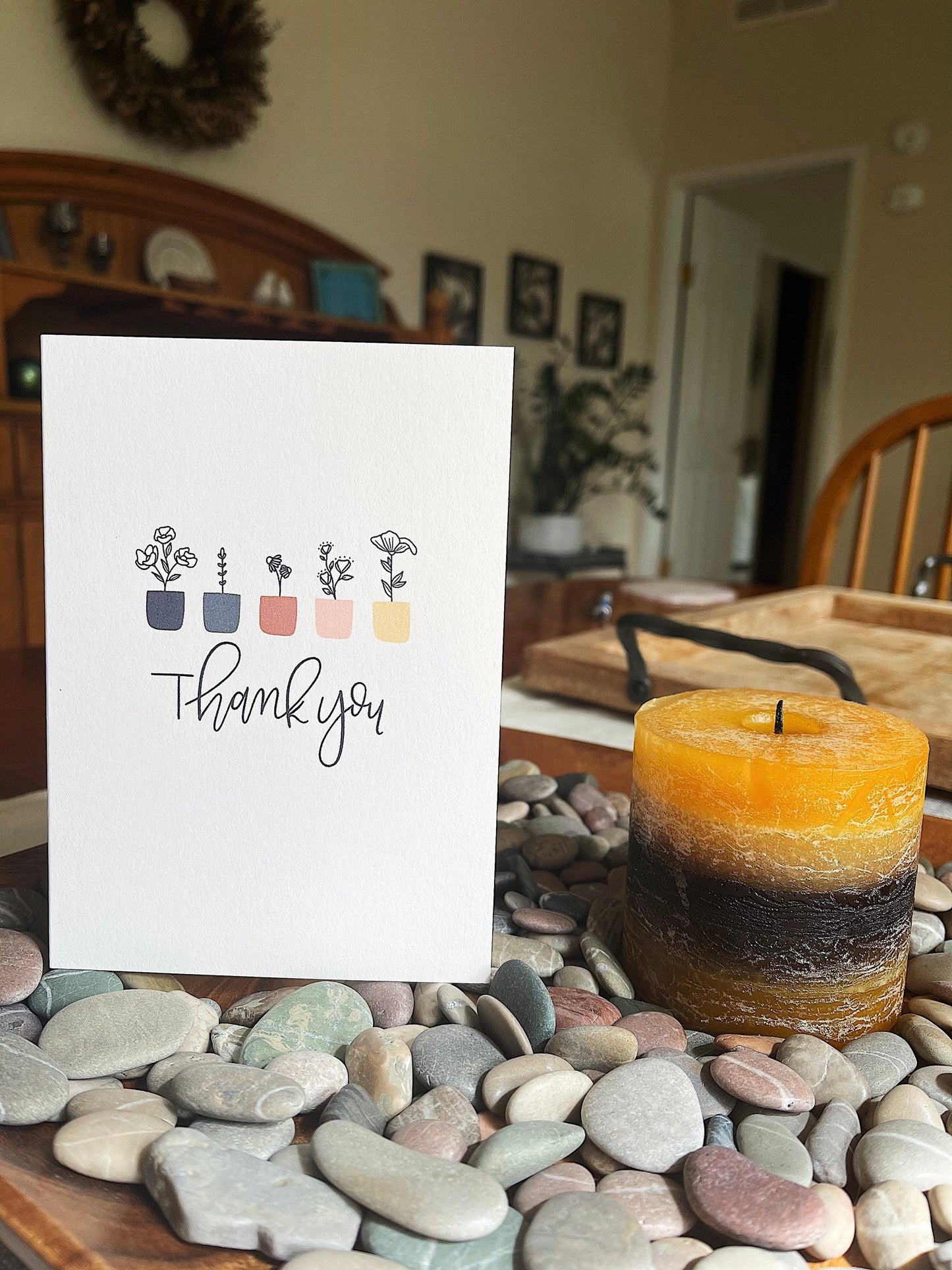 Thank You | Blank Calligraphy Greeting Card