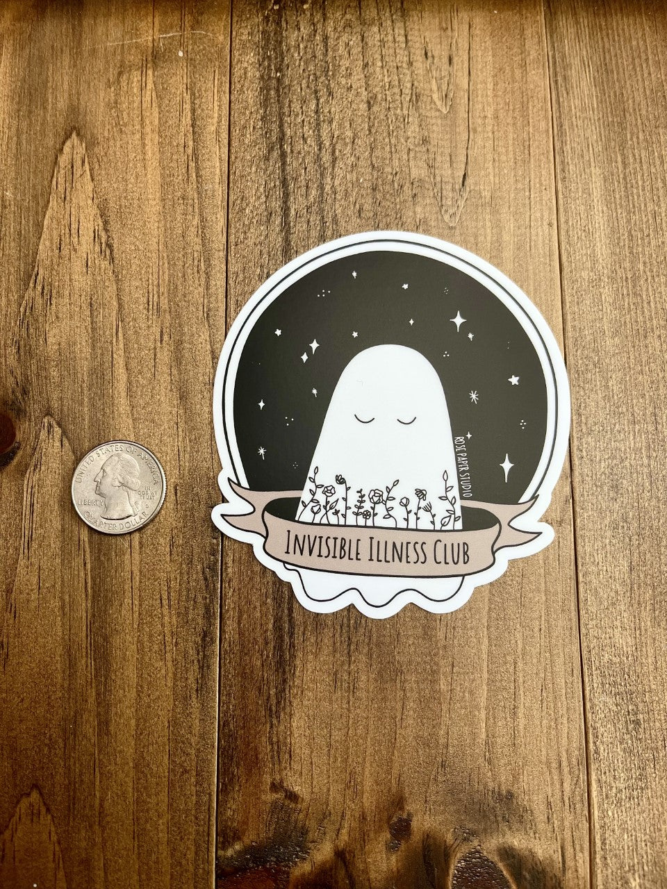 Invisible Illness Club | XL Weatherproof Die Cut Sticker