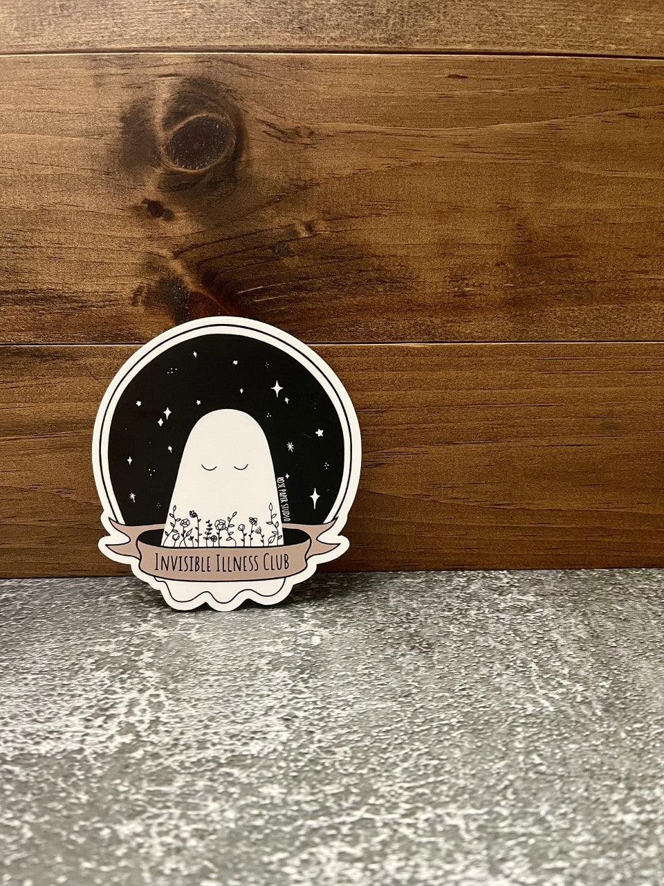 Invisible Illness Club | XL Weatherproof Die Cut Sticker