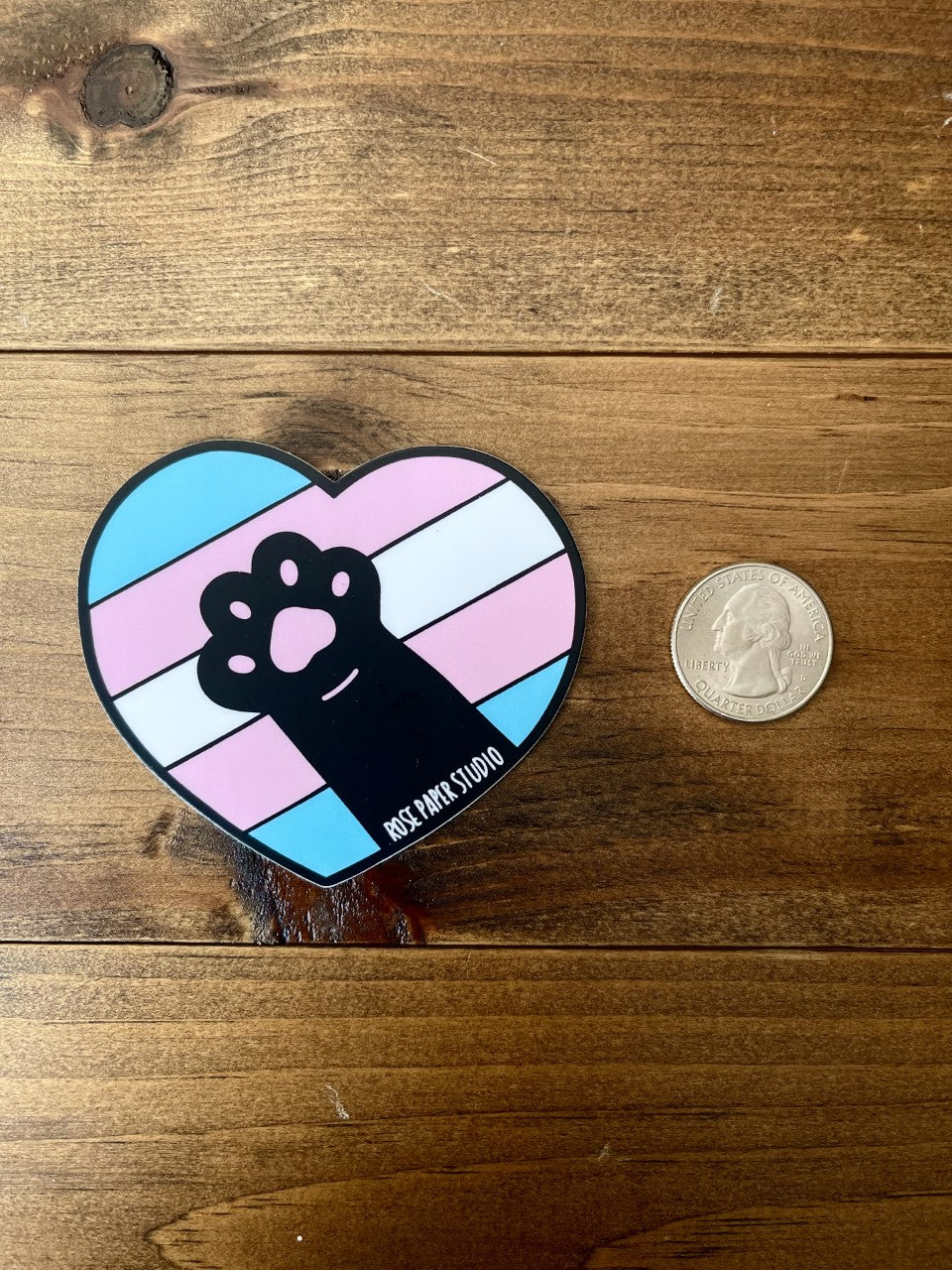 Paws-o-tively Prideful | Transgender Pride | Weatherproof Die Cut Sticker